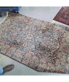 TAPIS BLEU ORANGE