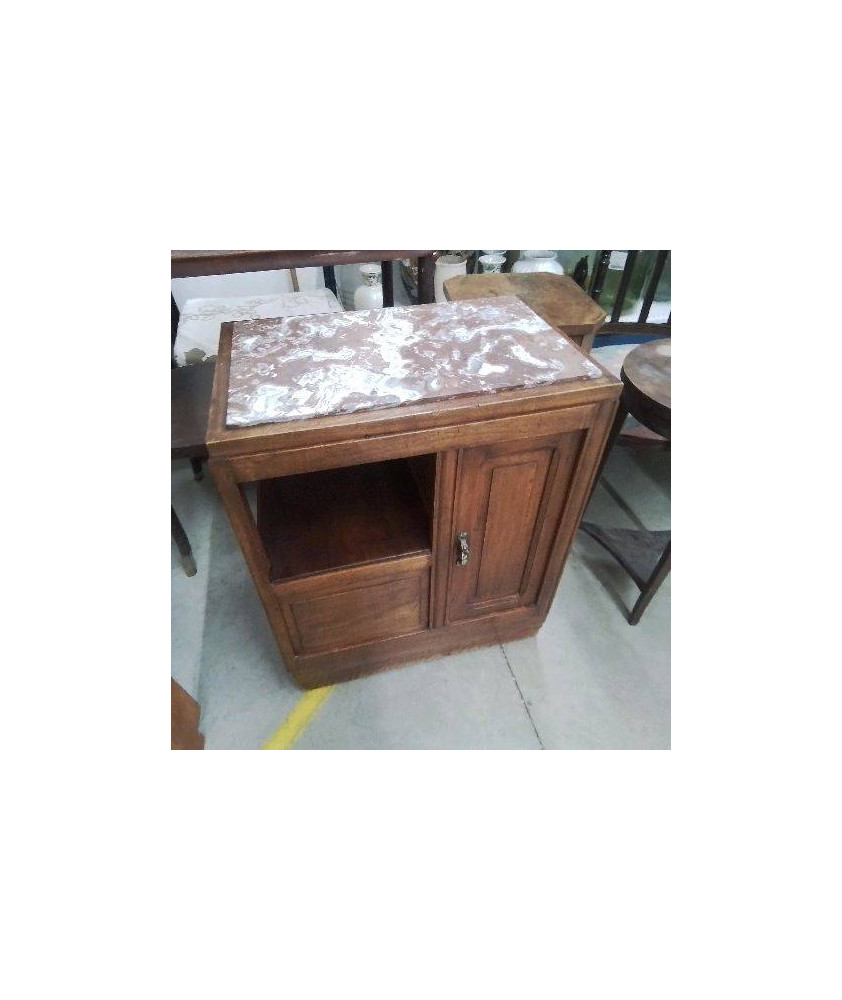 MEUBLE A PORTE 1 ETAGERE DESSUS MARBRE ART DECO