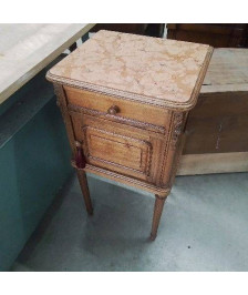 CHEVET 1 PORTE 1 TIROIR DESSUS MARBRE 