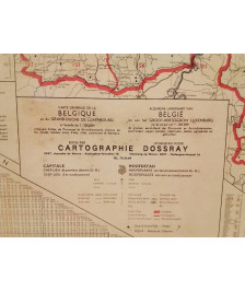CARTE DE LA BELGIQUE 1965