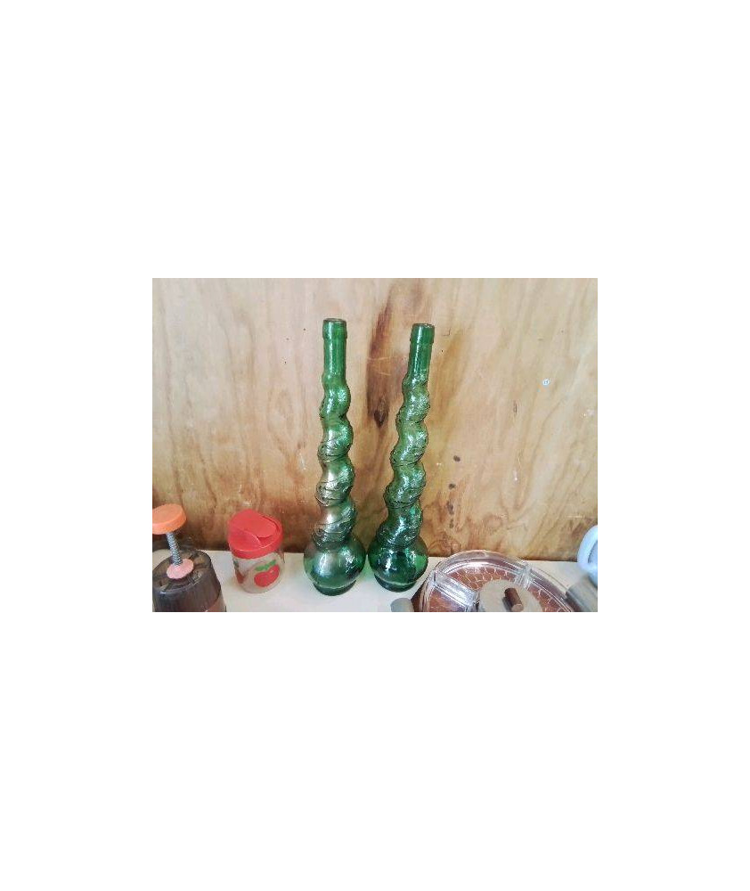 GRANDE VASE BOUTEILLE TORSADÉ 