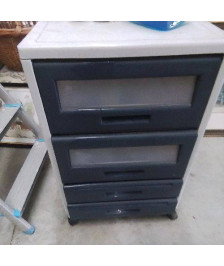 CAISSON PLASTIQUE GRIS A TIROIRS