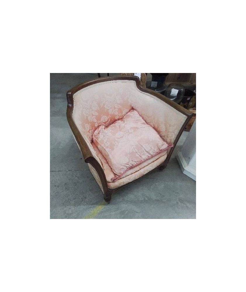 FAUTEUIL TISSU ROSE