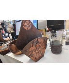 PORTE FILTRES A CAFE BOIS ET CUIVRE 