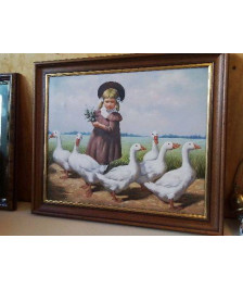 PEINTURE A L’HUILE ’LA PETITE FILLE’ 