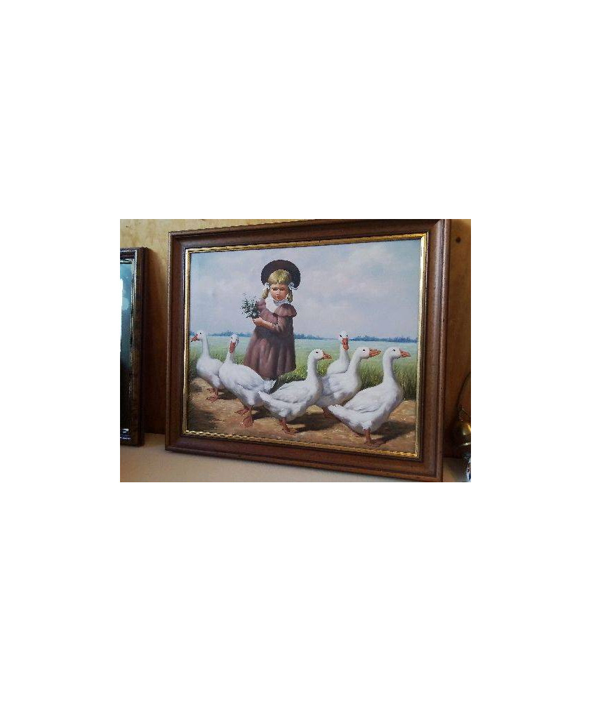 PEINTURE A L’HUILE ’LA PETITE FILLE’ 