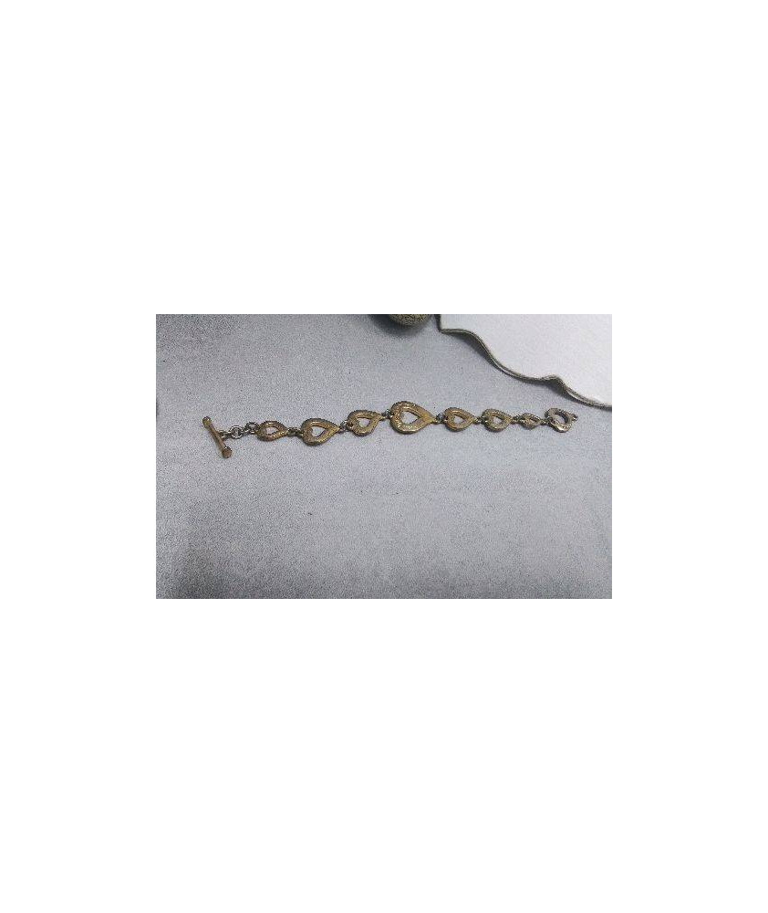 BRACELET COEURS DORES 