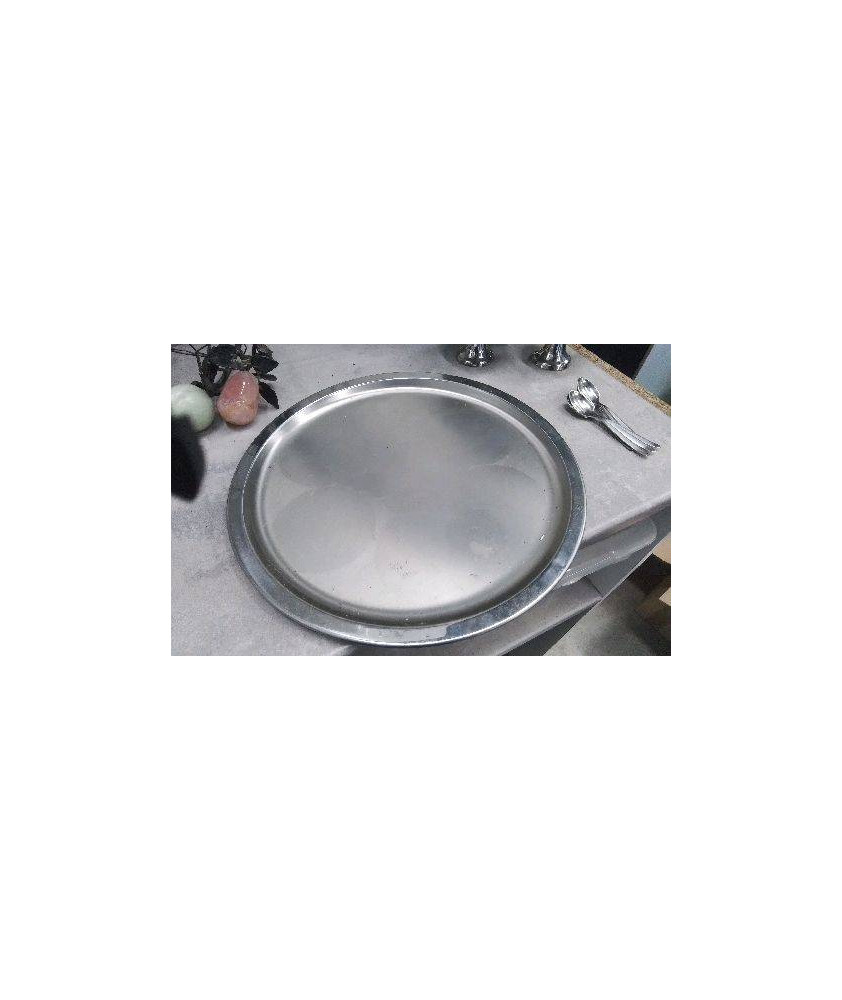PLATEAU ROND INOX 