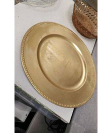 ASSIETTES DECO DOREES X2 PLASTIQUE