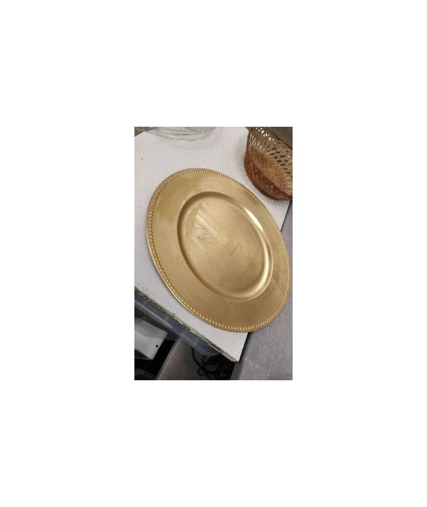 ASSIETTES DECO DOREES X2 PLASTIQUE