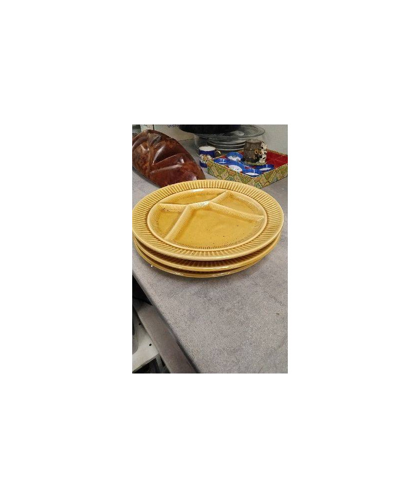 ASSIETTES A FONDUE SARREGUEMINES X3
