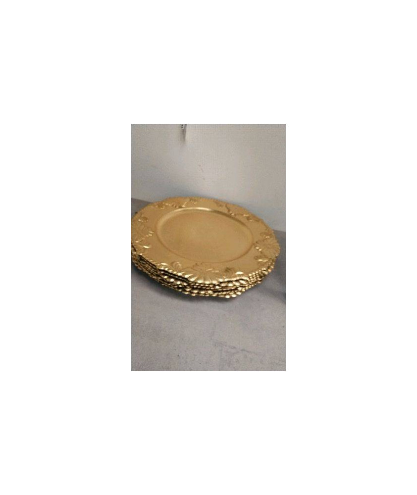 ASSIETTES PLASTIQUES DOREES LE LOT 