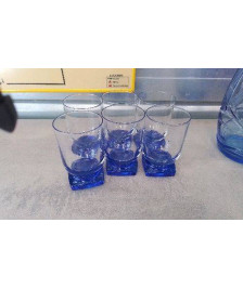 VERRES PIED BLEU X6 