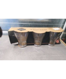 TASSES A CAFE VERRE X3