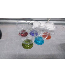 VERRES PIED COULEUR 