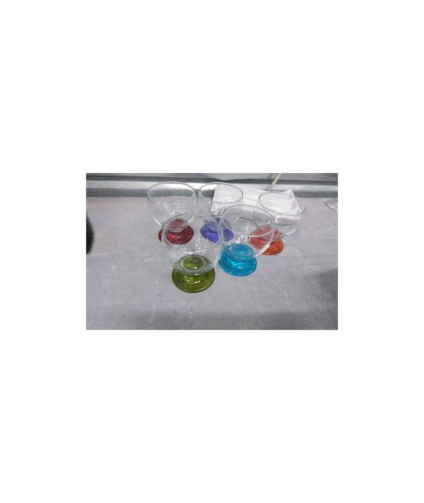 VERRES PIED COULEUR 