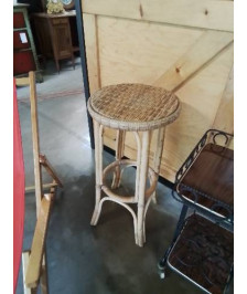 TABOURET DE BAR ROND ROTIN ET VANNERIE 