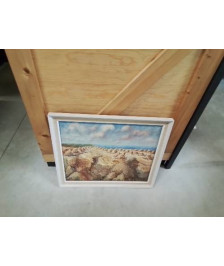 PEINTURE HUILE SUR TOILE MEULES DE BLE   A GRAINVAL MAURICE PEINTRE FECAMPOIS ANNÉES 50/60