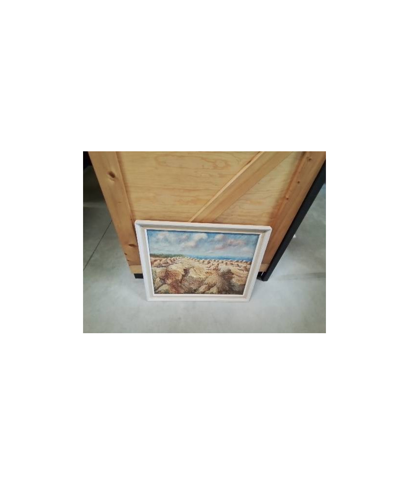 PEINTURE HUILE SUR TOILE MEULES DE BLE A GRAINVAL MAURICE PEINTRE FECAMPOIS ANNÉES 50/60 PEINTURE HUILE SUR TOILE MEULES DE BLE A GRAINVAL MAURICE PEINTRE FECAMPOIS ANNÉES 50/60