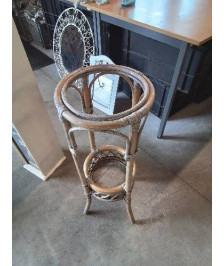 SELLETTE RONDE PORTE PLANTE ROTIN ET VANNERIE 