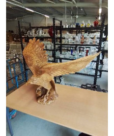 SCULPTURE  AIGLE BOIS  120X76X34CM