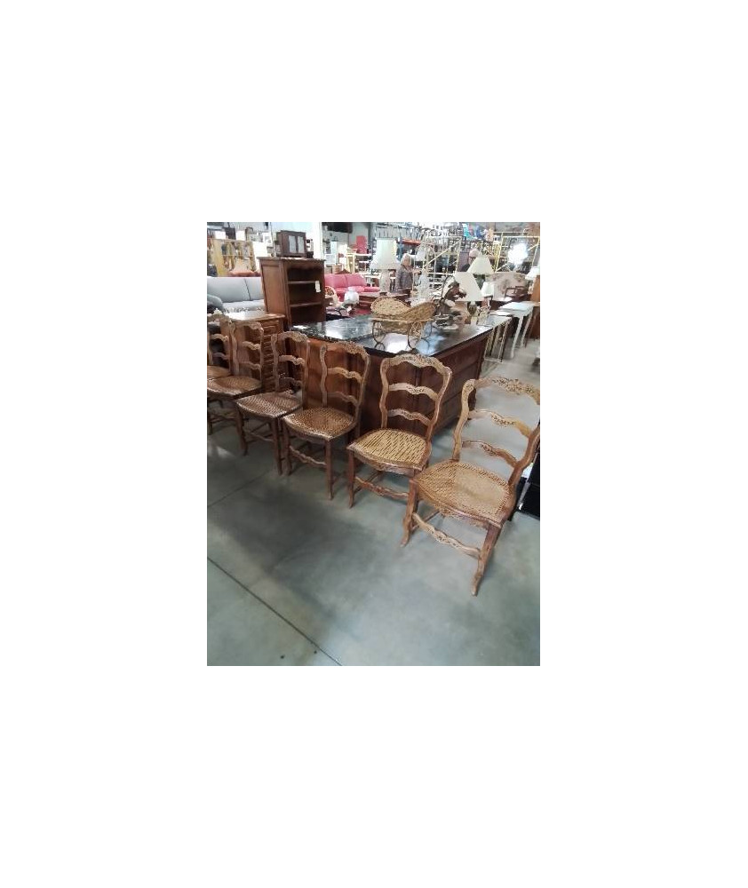 4 CHAISES BOIS CLAIR SCULPTE ASSISE CANNÉE DOSSIER CHANTOURNÉ STYLE RÉGENCE COQUILLE 4 CHAISES BOIS CLAIR SCULPTE ASSISE CANNÉE DOSSIER CHANTOURNÉ STYLE RÉGENCE COQUILLE