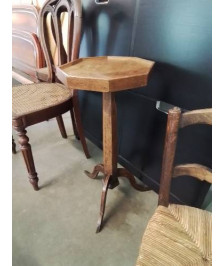 CONSOLE OCTOGONALE TRIPODE BOIS  