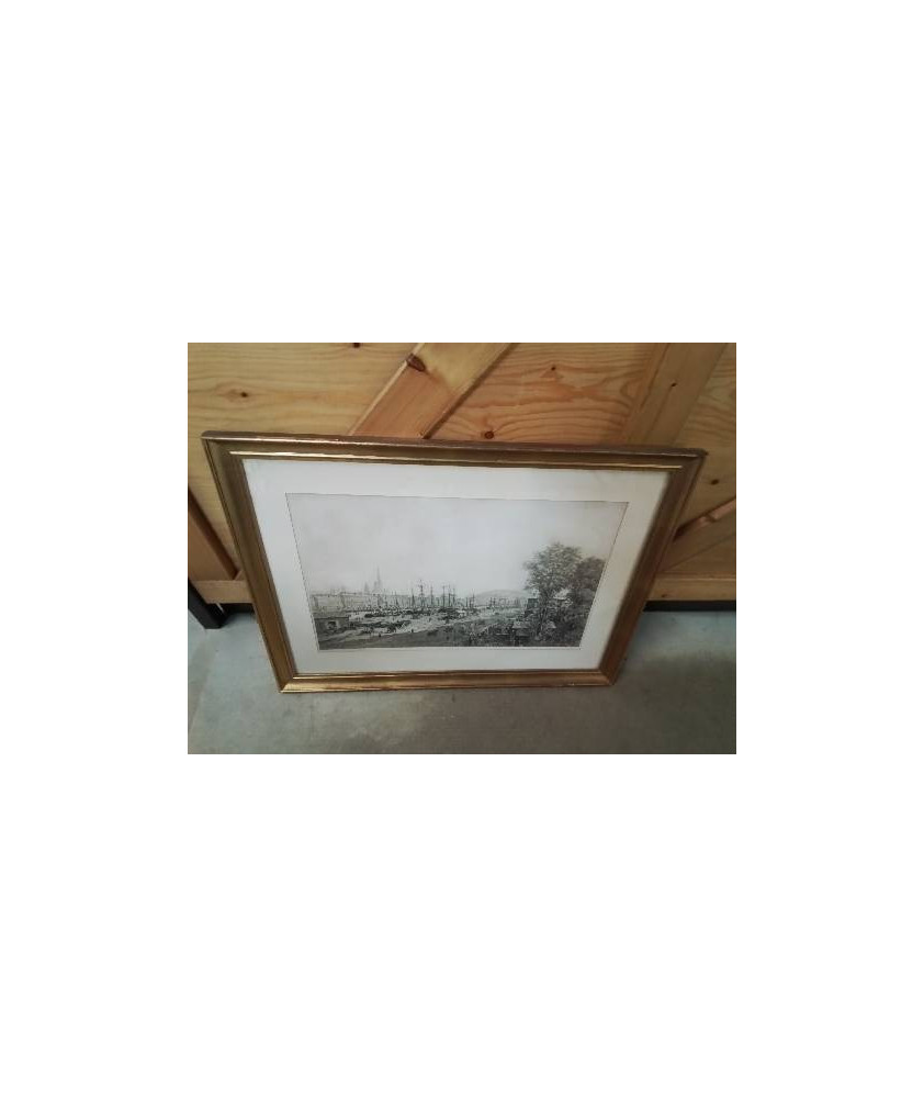 GRAVURE ROUEN LES QUAIS E AUGE ET CH BOREL D APRES MAXIME LALANNE 1827 1886 GRAVURE ROUEN LES QUAIS E AUGE ET CH BOREL D APRES MAXIME LALANNE 1827 1886