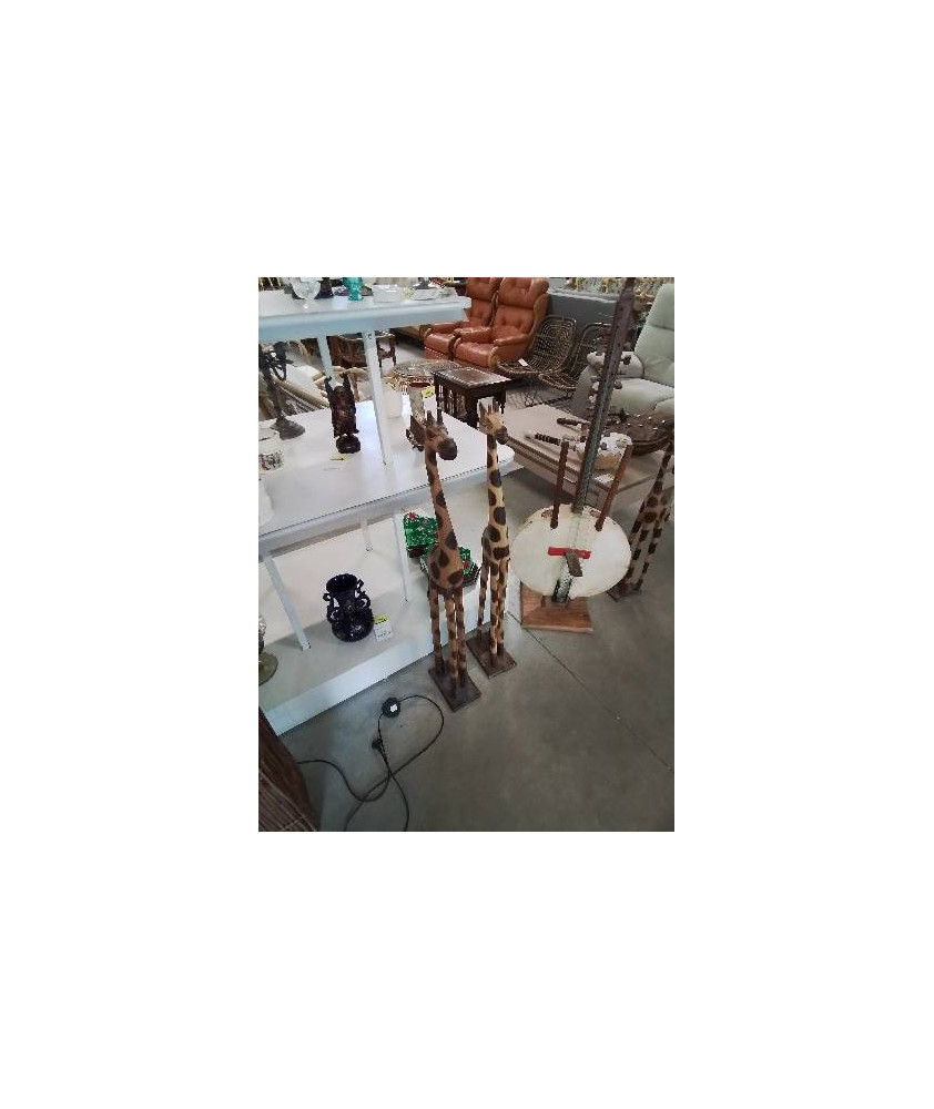 STATUETTE BOIS GIRAFE 104CM