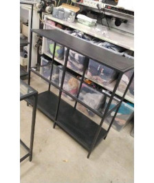 ETAGERE FER NOIR ET VERRE 