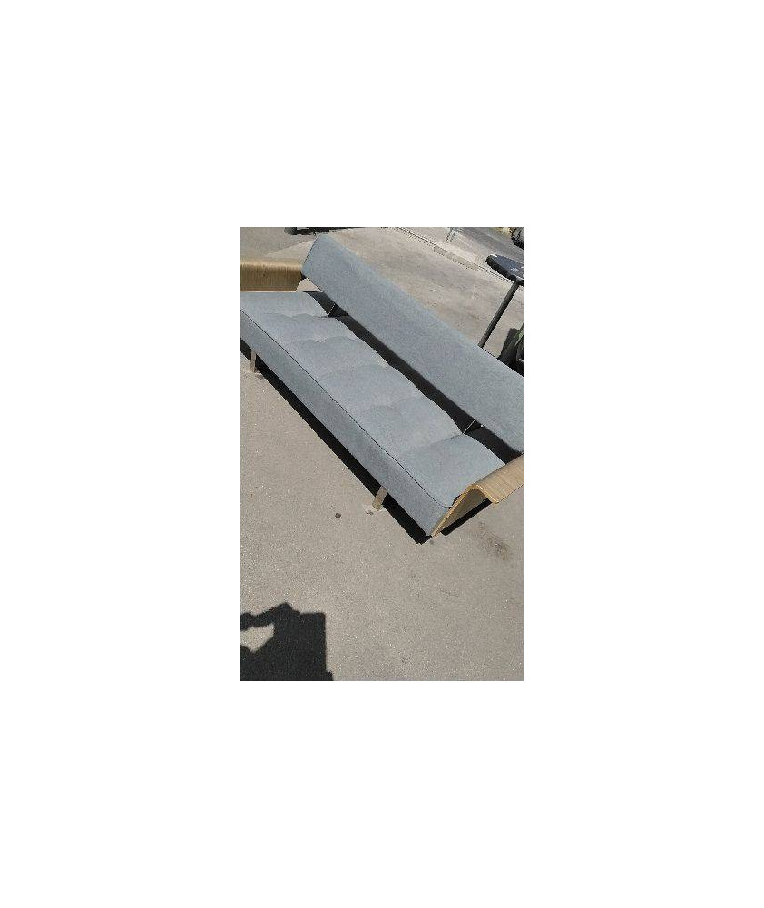 BANQUETTE CONVERTIBLE TISSU GRIS 