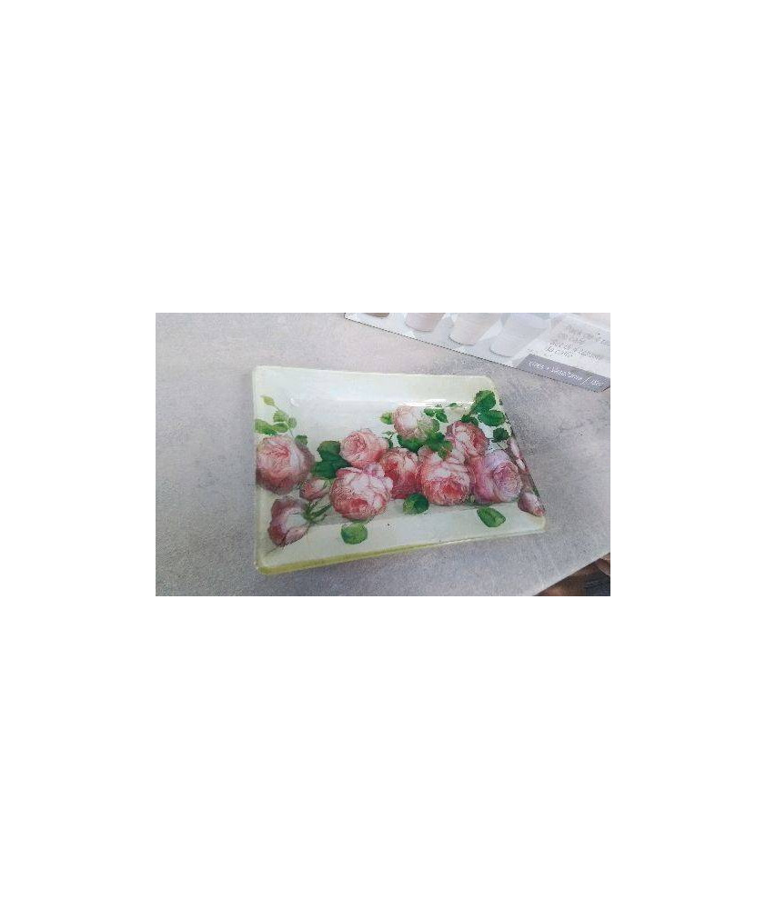 PLAT VERRE ROSES PM 