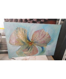 TOILE PEINTE FLEUR