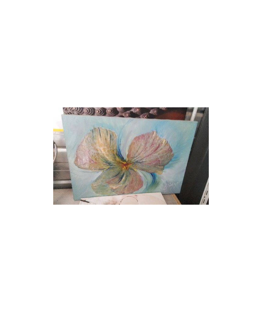 TOILE PEINTE FLEUR