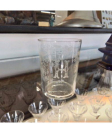 VERRE MONOGRAMME H
