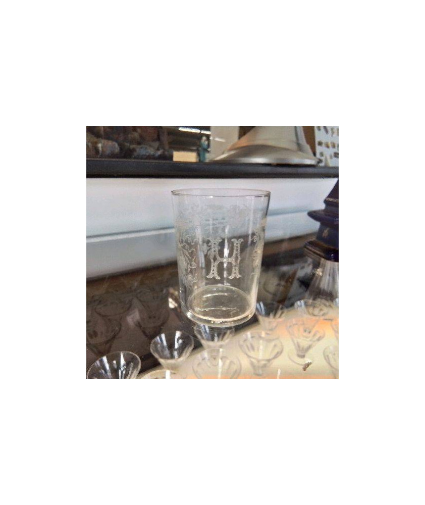 VERRE MONOGRAMME H