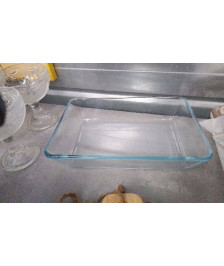 PLAT FOUR RECT VERRE
