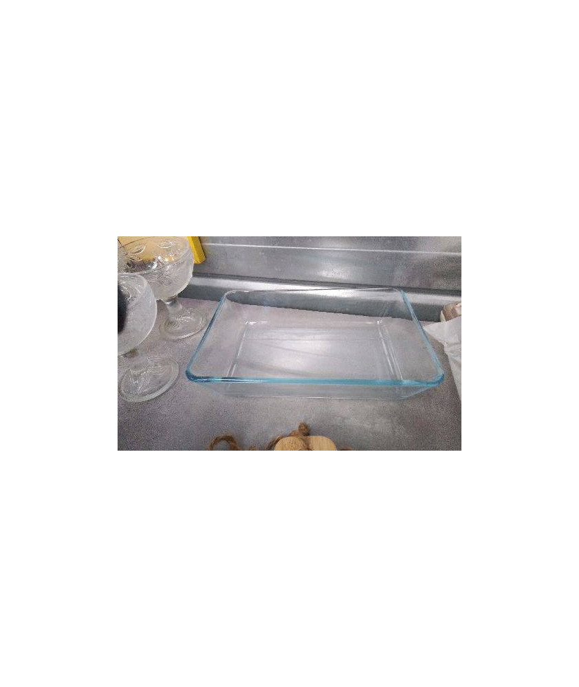 PLAT FOUR RECT VERRE