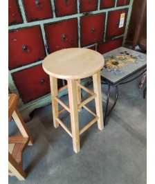 TABOURET ROND BOIS CLAIR