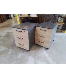 CAISSON ORGANISATEUR DE BUREAU 3 TIROIRS SUR ROULETTES