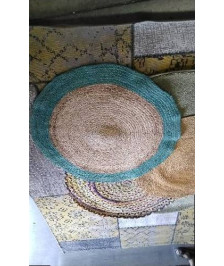 TAPIS ROND BICOLORE
