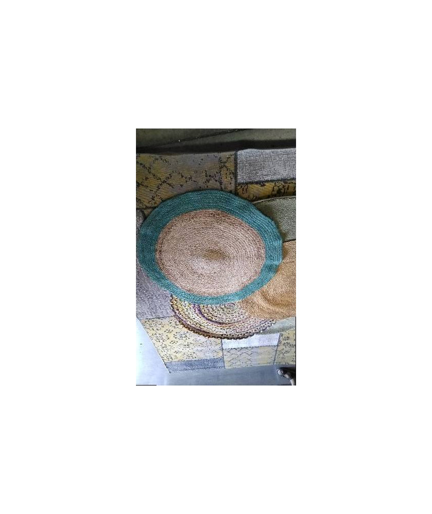 TAPIS ROND BICOLORE