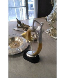 DECO STATUETTE DANSEUSE BICOLORE 