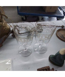 PAIRE DE VERRES GRAVÉS