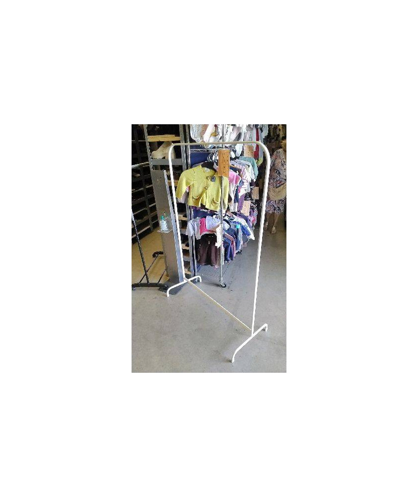 PORTANT VETEMENTS BLANC METAL 