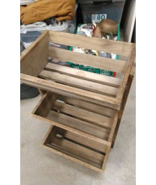 RANGEMENT BOIS A ROULETTES 