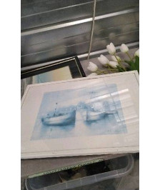 CADRE BATEAU BLEU