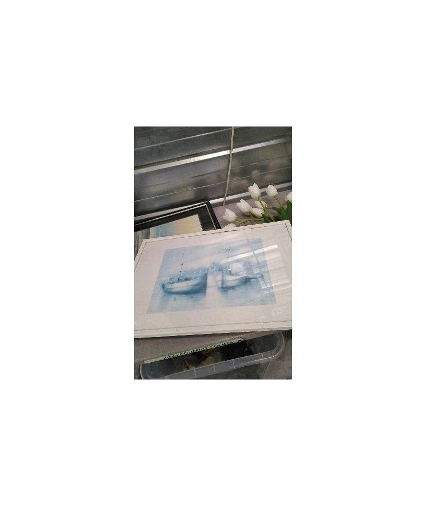 CADRE BATEAU BLEU