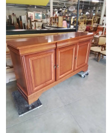 ENFILADE BOIS MOULURÉ 3 PORTES 3 TIROIRS STYLE LOUIS PHILIPPE 