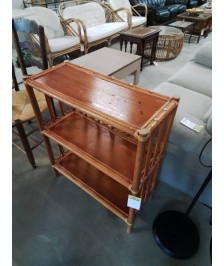 ÉTAGÈRE ROTIN ET VANNERIE ANNÉES 60